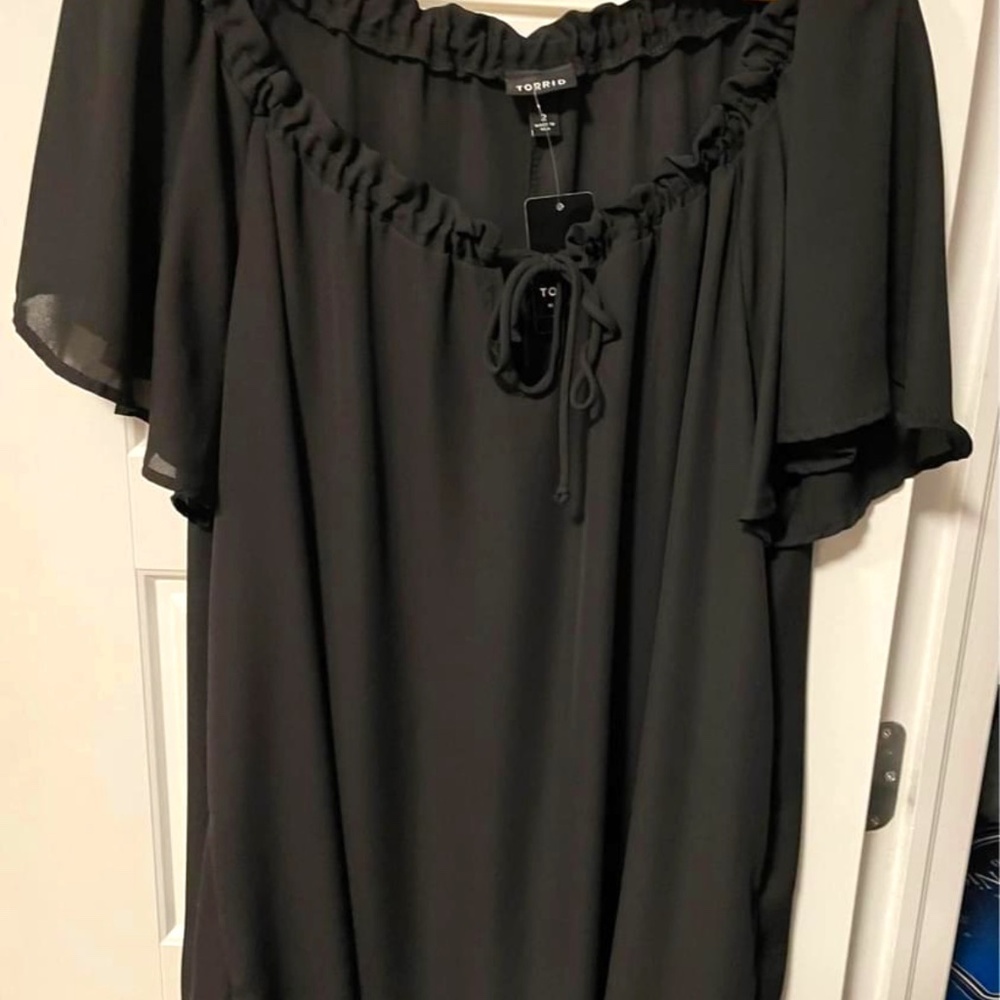 3 dressy black Torrid tops (Plus size 2)